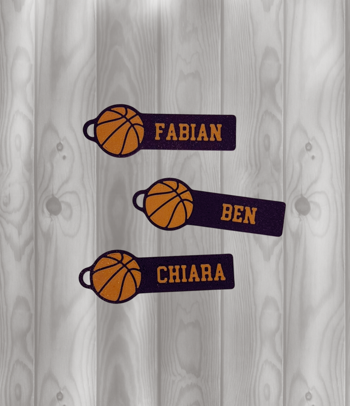 Basketball mit Name Schlüsselanhänger