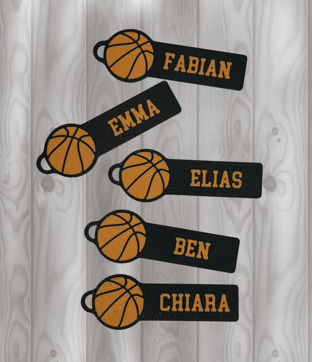 Basketball mit Name Schlüsselanhänger