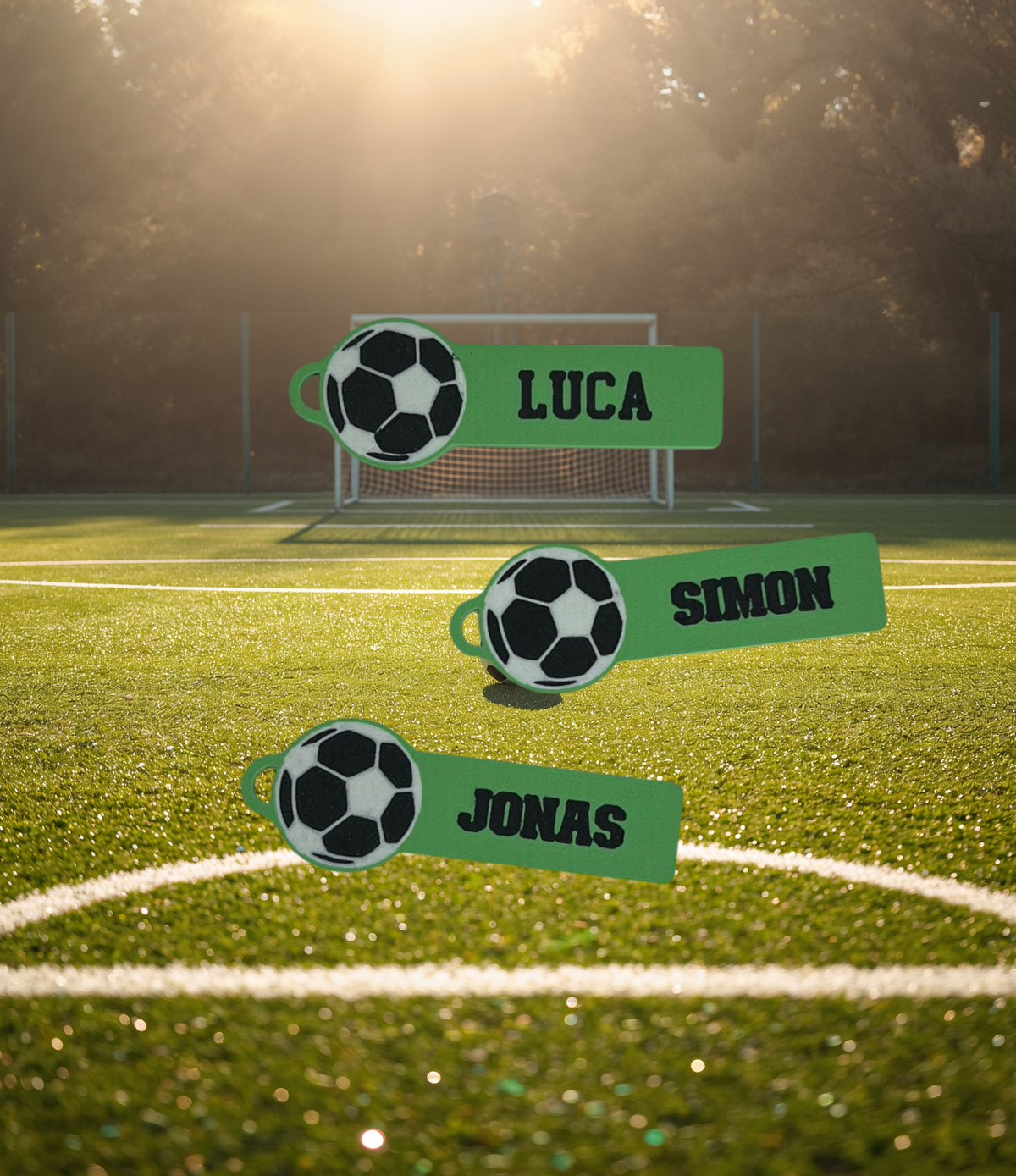 Fussball mit Name Schlüsselanhänger