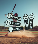 Baseball mit Namen Schlüsselanhänger
