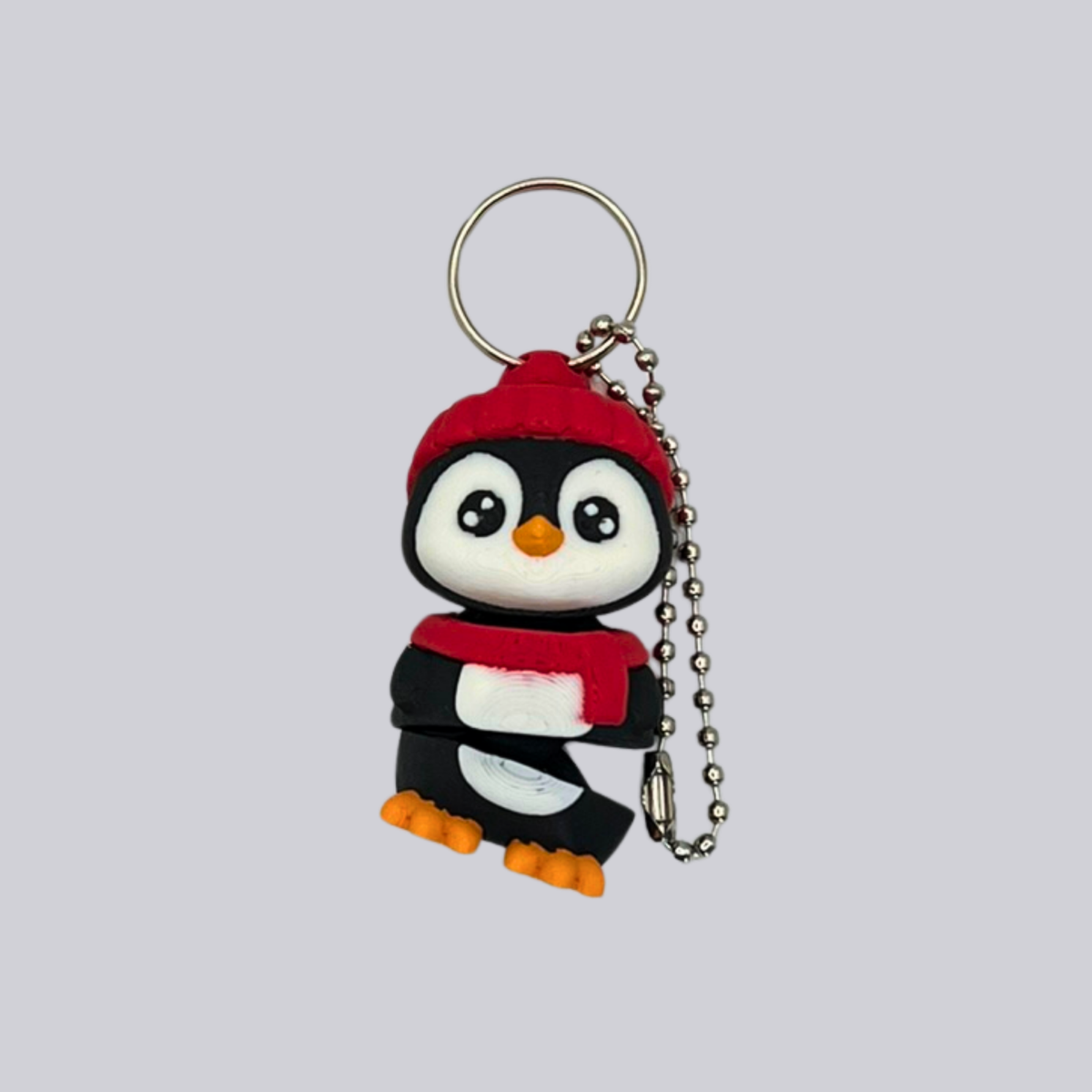 Pinguin mit Mütze - Schlüsselanhänger