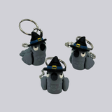 Rabe mit Hut- Beweglicher Schlüsselanhänger